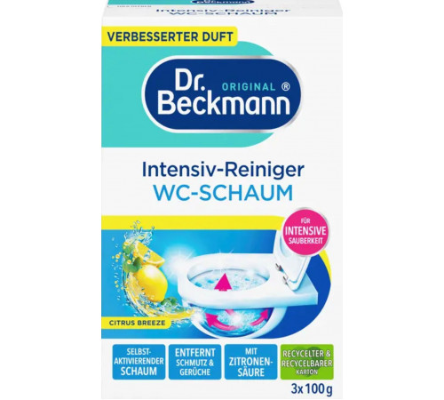 Порошок для чищення унітазу Dr. Beckmann WC-Schaum 3 шт х 100 г