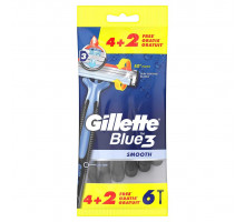 Станки для гоління Gillette Blue 3 Smooth 4 + 2 шт