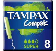 Тампони Tampax Compak Super Single з аплікатором 8 шт
