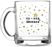 Чашка стеклянная Kvarta Ты - моя звездочка, в коробке 320 мл