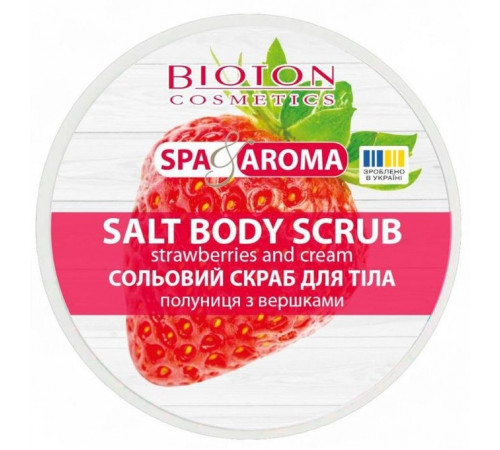 Соляний скраб для тіла Bioton Cosmetics Spa & Aroma Полуниця з вершками 250 мл