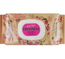 Серветки вологі Freshness Алое вера з клапаном 120 шт