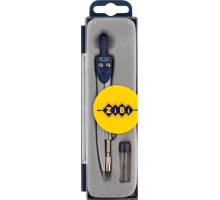 Циркуль Zibi ZB5302BS-03 в пластиковом пенале с запасным грифелем