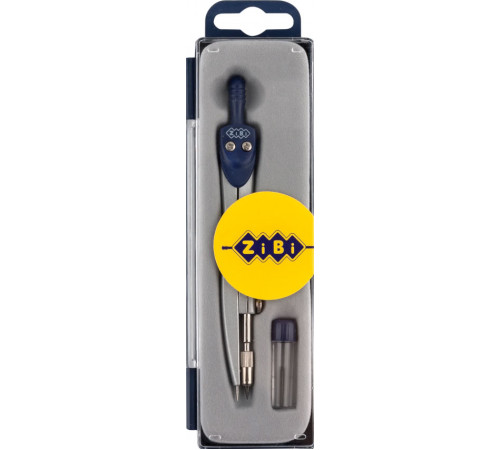 Циркуль Zibi ZB5302BS-03 в пластиковому пеналі з запасним грифелем