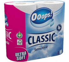 Туалетная бумага Ooops! Classic Sensitive 3 слоя 4 шт