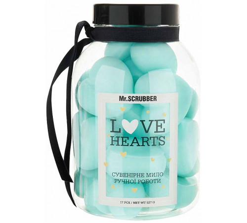 Сувенирное мыло ручной работы Mr.Scrubber Love Hearts Tiffany 17 шт 527 г