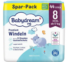 Подгузники Babydream Premium 8 (17+ кг) 44 шт