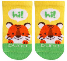 Дитячі шкарпетки Duna 4057 демісезонні бавовняні 08-10 жовті з малюнком