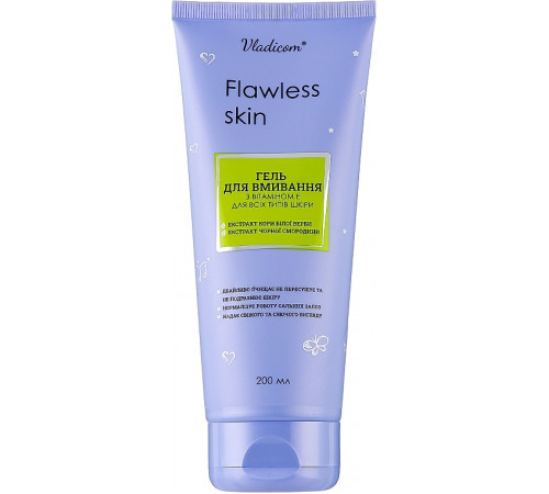 Гель для умывания Vladicom Flawless skin с витамином Е для всех типов кожи 200 мл Гель для умывания Vladicom Flawless skin с витамином Е для всех типов кожи 200 мл