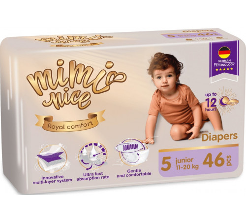 Підгузки MiMi Nice Royal Comfort 5 junior (11-20кг) 46 шт