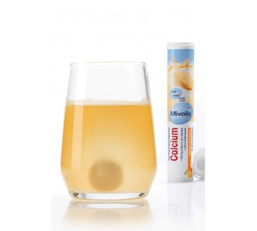 Шипучі таблетки-вітаміни Mivolis Calcium 20 шт 82 г Шипучі таблетки-вітаміни Mivolis Calcium 20 шт 82 г