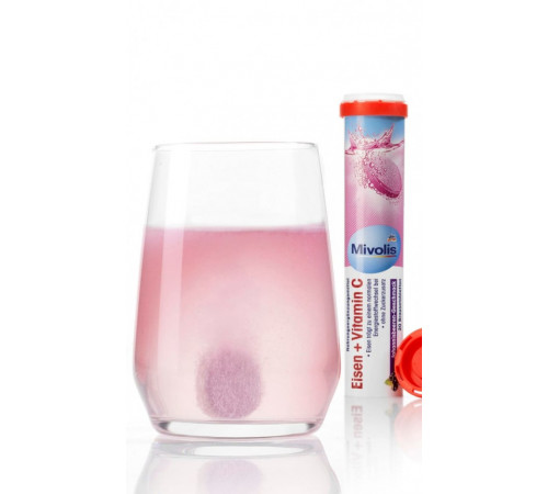 Шипучі таблетки-вітаміни Mivolis Eisen + Vitamin C 20 шт 82 г