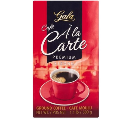 Кофе молотый Gala Cafe A La Carte Premium Strong 500 г