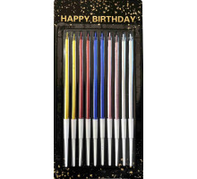 Свічки на торт Happy Birthday кольорові 10 шт