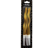 Свічки на торт Х-16 спіральні 6 шт колір в асортименті