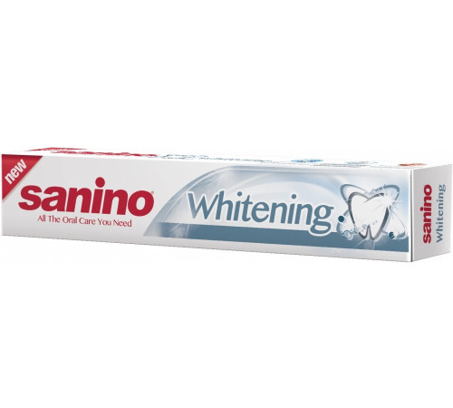 Зубна паста Sanino Whitening Білосніжна посмішка 50 мл