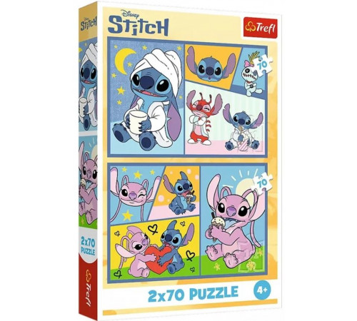 Пазли Trefl 34444 Ліло і Стіч Зі Стічем не нудно 2х70 елементів