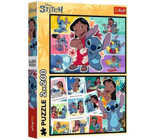 Пазли Trefl 13334 Ліло і Стіч Щасливе життя 2х200 елементів