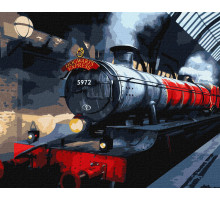 Набор для росписи по номерам Ideyka КНО5210 Гогвортский экспресс 40 х 50 см с красками металлик