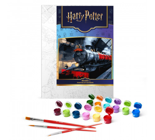 Набор для росписи по номерам Ideyka КНО5210 Гогвортский экспресс 40 х 50 см с красками металлик