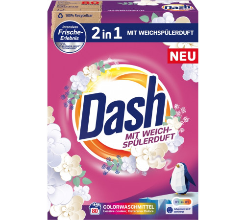 Пральний порошок Dash 2in1 Colorwaschmittel 4.8 кг 80 циклів прання