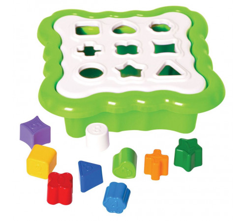 Іграшка-сортер Tigres 39521 Розумні фігурки 10 елементів світло-зелений