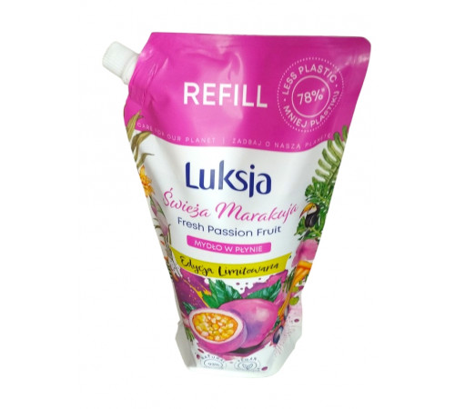 Рідке крем-мило Luksja Fresh Passion Fruit дой-пак 900 мл