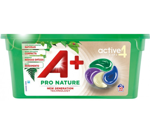 Гелеві капсули для прання А+ 4в1 Pro Nature 22 шт (ціна за 1 шт) Гелеві капсули для прання А+ 4в1 Pro Nature 22 шт (ціна за 1 шт)