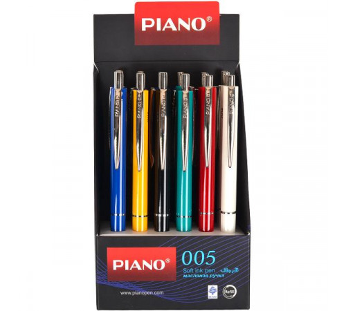 Ручка кулькова автоматична Piano 005 Синя