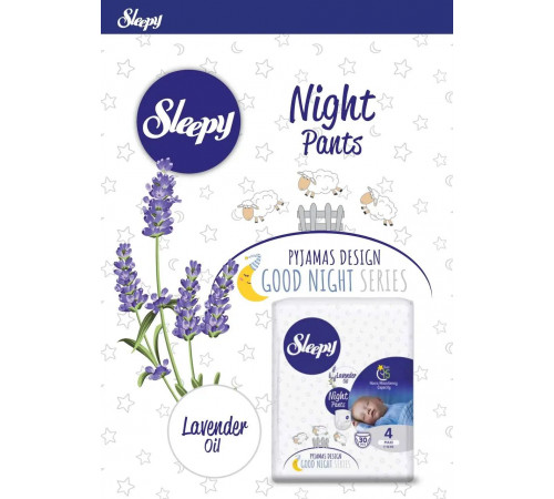 Подгузники-трусики Sleepy Night 4 (7-16 кг) 30 шт