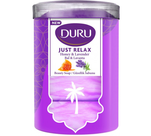 Мыло Duru Just Relax с экстрактом Меда и ароматом Лаванды 4 х 90 г