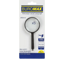 Увеличительное стекло Buromax ВМ4301 d-50 мм в пластиковой оправе с ручкой