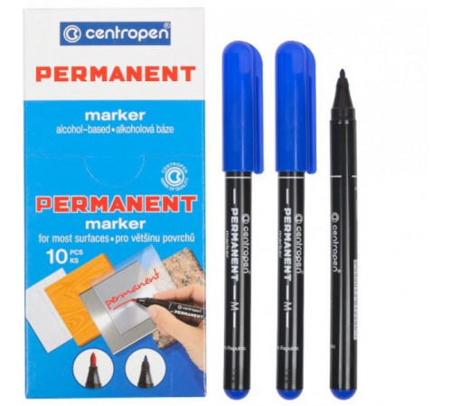 Перманентный маркер Centropen 2846 Синий 1 мм