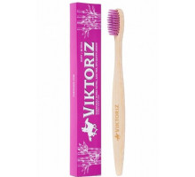 Зубная щетка бамбуковая Viktoriz Для тех кто дарит любовь