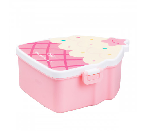 Ланч-бокс детский со столовыми приборами Sweet Cake HP-12-271Р 20 х 18 х 8 см Розовый