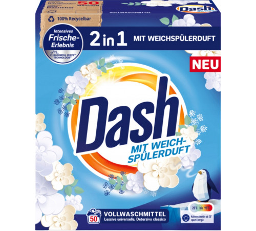 Стиральный порошок Dash 2in1 Vollwaschmittel 3 кг 50 циклов стирки Стиральный порошок Dash 2in1 Vollwaschmittel 3 кг 50 циклов стирки