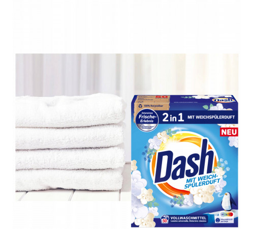 Стиральный порошок Dash 2in1 Vollwaschmittel 3 кг 50 циклов стирки Стиральный порошок Dash 2in1 Vollwaschmittel 3 кг 50 циклов стирки