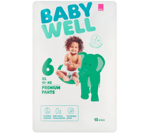 Подгузники-трусики Babywell 6 (15+ кг) 18 шт