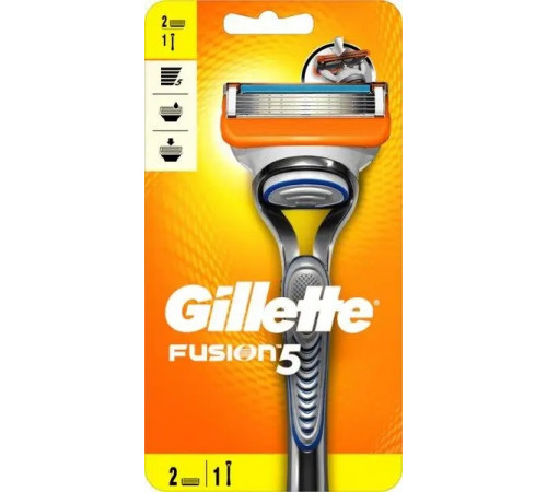 Бритва Gillette Fusion 5 с 2 катриджами