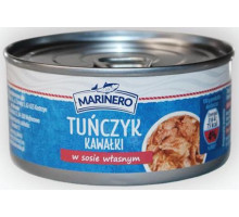Тунец консервированный кусочками Marinero в собственном соку 185 г