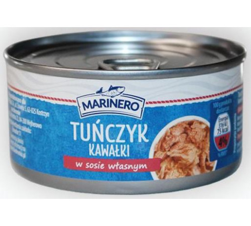 Тунец консервированный кусочками Marinero в собственном соку 185 г