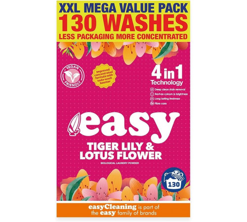 Стиральный порошок Easy Tiger Lily & Lotus Flower 4в1 6.5 кг 130 циклов стирки