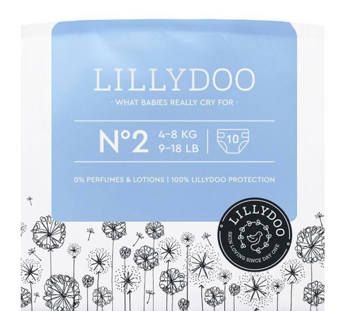 Подгузники Lillydoo 2 (4-8 кг) 10 шт Подгузники Lillydoo 2 (4-8 кг) 10 шт