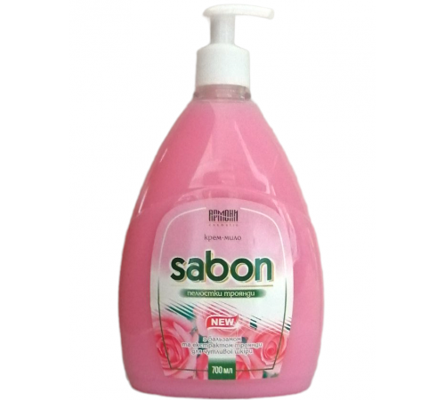 Жидкое крем-мыло Армони Sabon Лепестки Розы с дозатором 700 мл