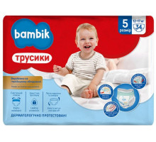 Подгузники-трусики детские Bambik 5 (12-17 кг) 34 шт