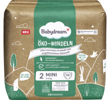 Экологические биоразлагаемые подгузники Babydream 2 (3-6 кг) 28 шт