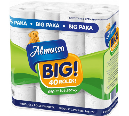 Туалетная бумага Almusso 3 слоя 40 рулонов