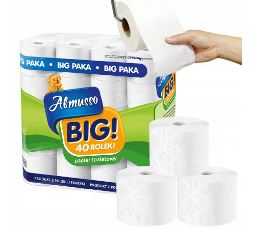 Туалетний папір Almusso 3 шари 40 рулонів