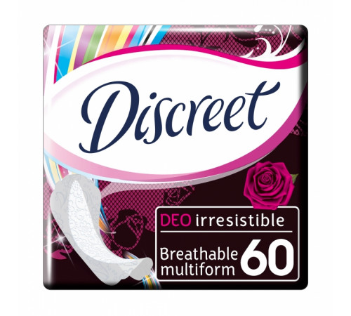 Ежедневные гигиенические прокладки Discreet Deo Irresistible Multiform 60 шт