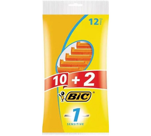 Станки для гоління BIC Sensitive 1 лезо 10+2 шт
